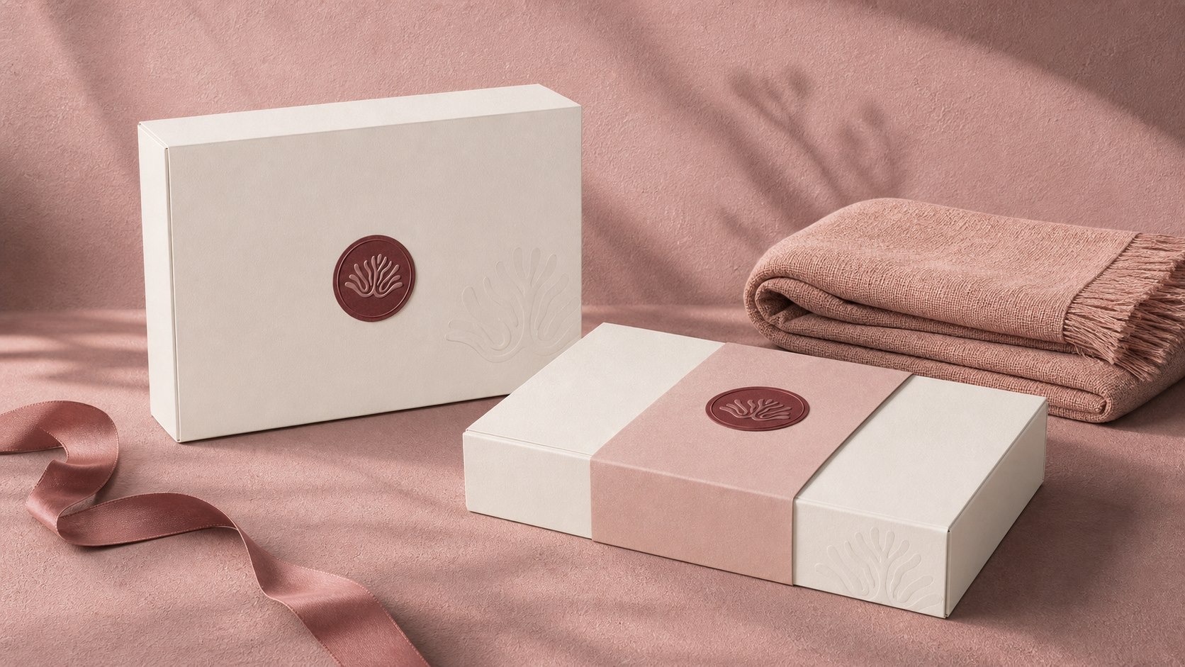 Luna Therm Verpackungssystem in Rosé und Creme